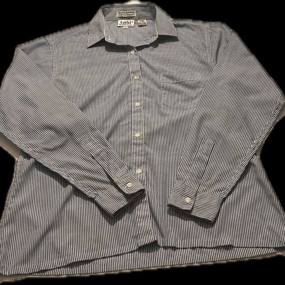 Vintage Pinstripe Tailored Dress Shirt - Picture 1 of 6
